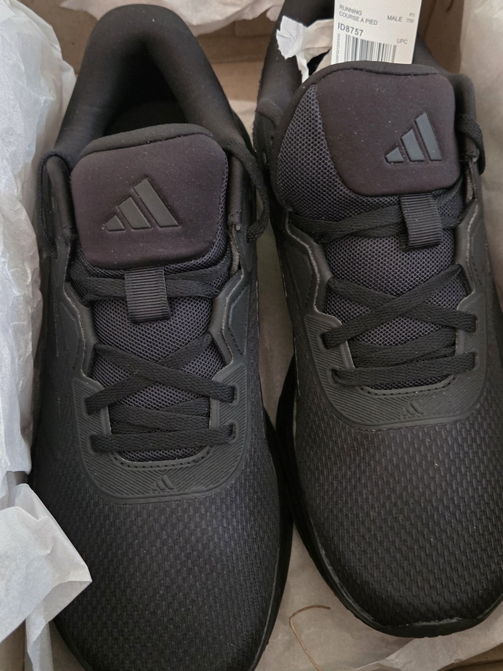 adidas Black Low-Top Mesh Athletic Sneakers